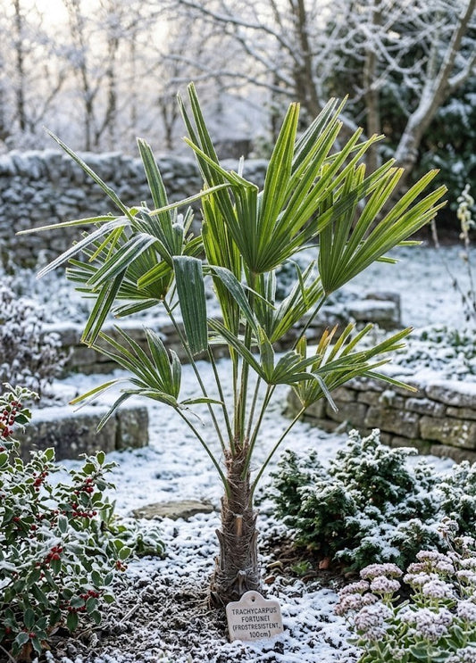 Trachycarpus fortunei | Winterharte Hanfpalme | 80 cm Höhe Exotik im Garten