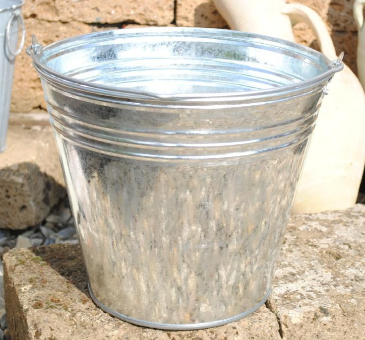 Zinkeimer,,Maxi,ca.15ltr.als Pflanzgefäß,Gartenabfall,Ascheeimer,etc.