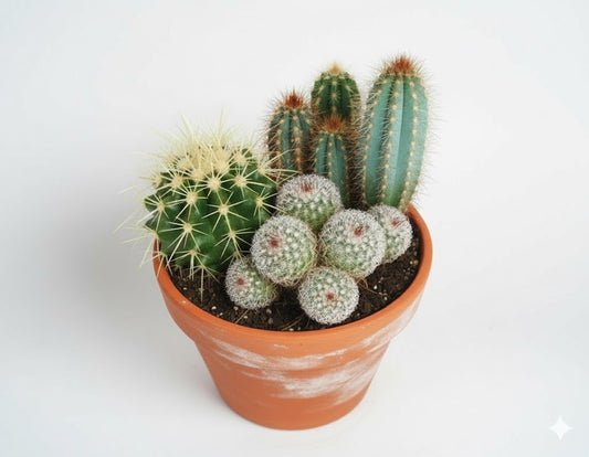 Kakteen im 3er Set,Echinocactus,Echinocereus und Mammilaria,jeweils im 10er Topf