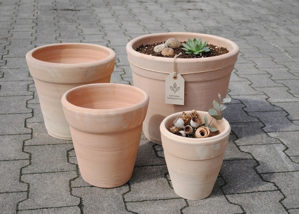 Pflanzkübel Blumentopf konisch sandfarben Terracotta frostfest!3 Größen wählbar