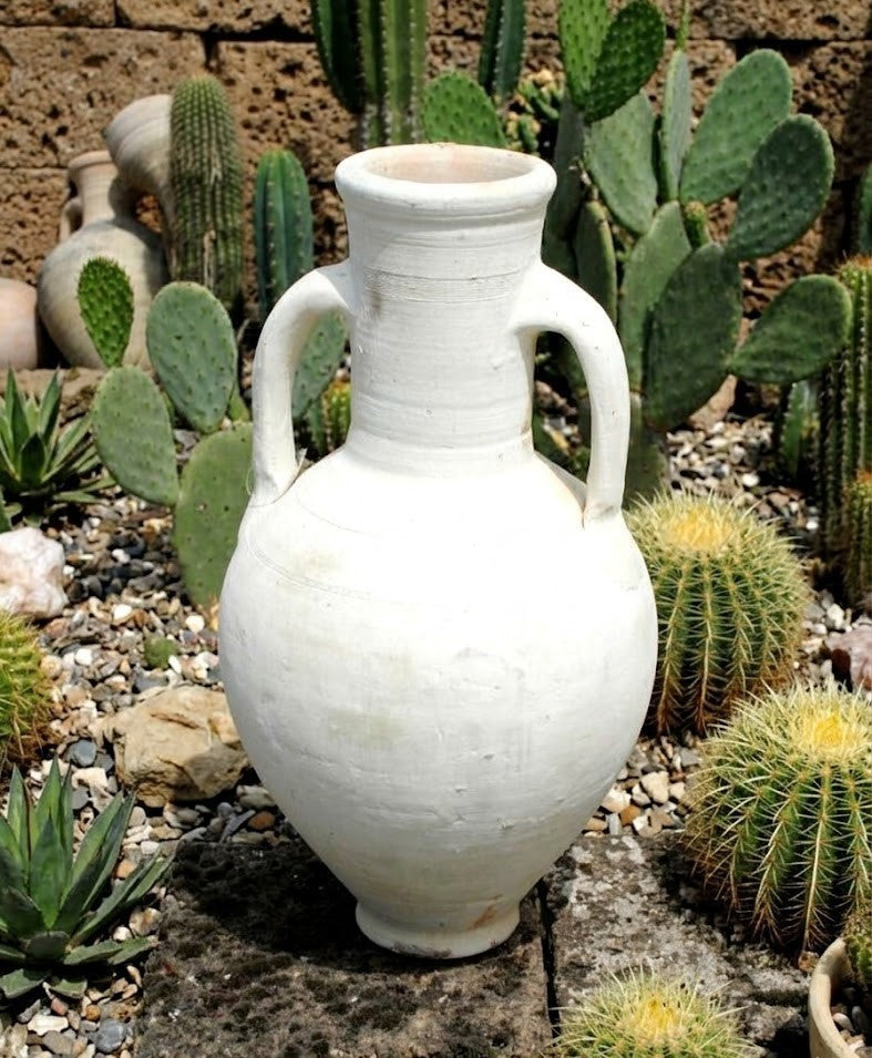 Amphore bauchig Vase mit 2 Henkeln Terracotta Tunesische Handarbeit ca.40cm hoch