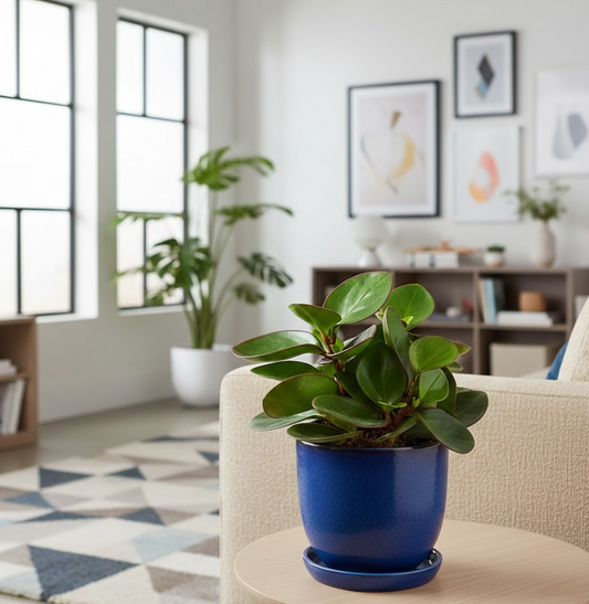 Stylische Peperomia clusiifolia | 17cm hoch | Rarität mit dunkelrotem Blattrand