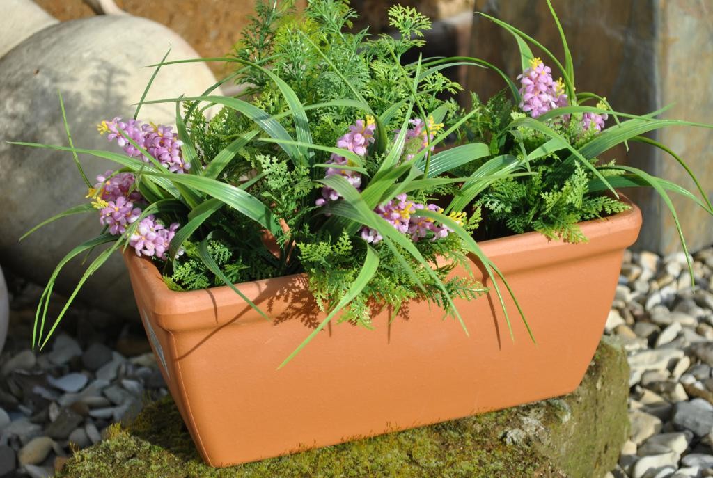 Pflanzkasten,Blumenkasten,terracotta,italienische Terracotta,frostfest,3 Größen
