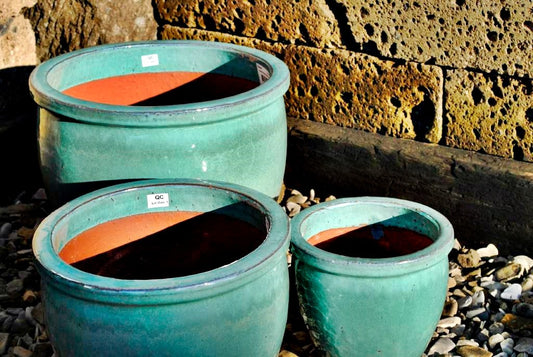 Pflanzkübel,Pflanzgefäß,Blumentopf,hübsches jadegrün,frostfest!3 Größen wählbar