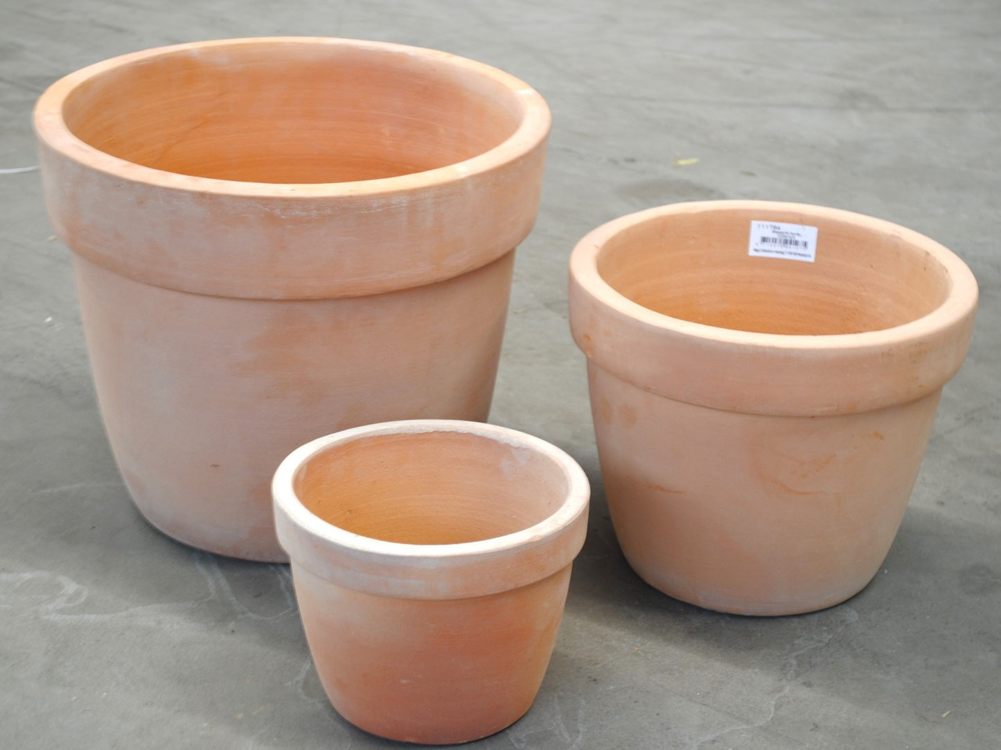 Pflanzkübel,konisch,Rand,Blumentopf,Terracotta hell,frostfest!3 Größen wählbar