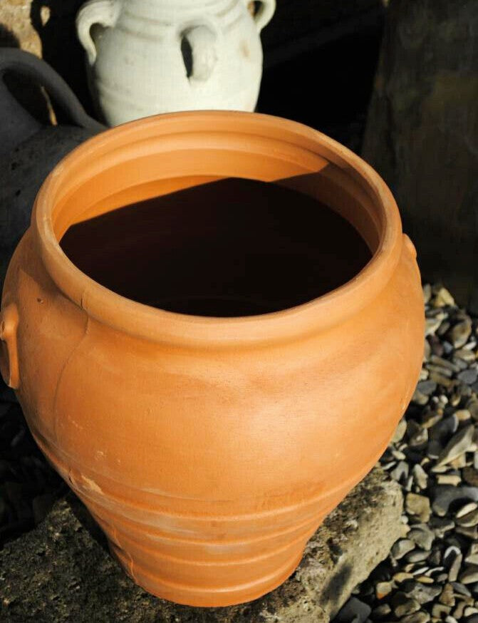 Pflanzkübel,bauchig,mit Muster,Griechenland,42cm hoch