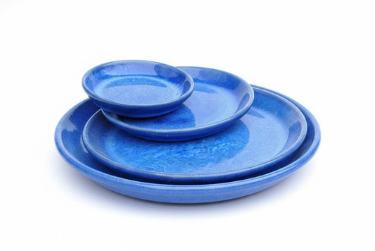 Vogeltränke,Untersetzer,wunderschönes kräftiges blau,glasiert,4 Größen wählbar