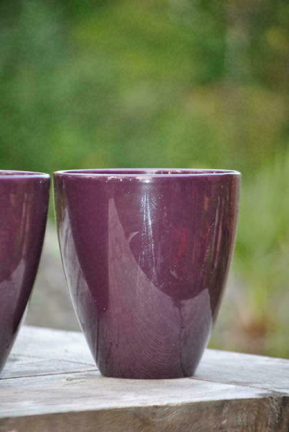 Übertöpfe Kräutertöpfe hübsche Form 2 schöne Farben wählbar 14cm Ø 2er Set