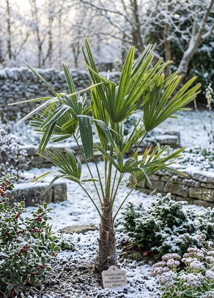 Trachycarpus fortunei | Winterharte Hanfpalme | 80 cm Höhe Exotik im Garten