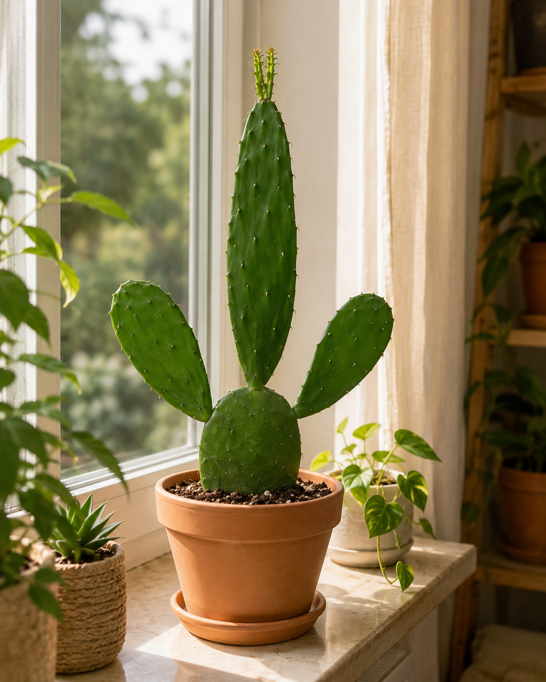 Mexikanischer Feigenkaktus Opuntia Cochenillifera ca. 45cm Kaktus Sukkulente