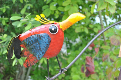 Windspiel Gartenwippe mit hübschem bunten Metallvogel 100cm hoch SArt.259