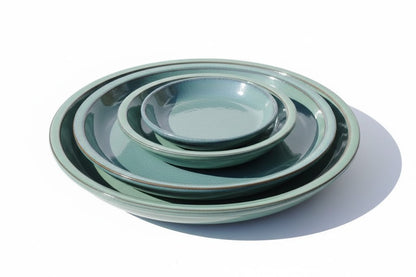 Vogeltränke,Untersetzer,wunderschönes jadegrün,glasiert,4 Größen wählbar