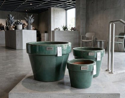 Pflanzkübel basic,Pflanzgefäß,Blumentopf,jadegrün,frostfest!3 Größen wählbar