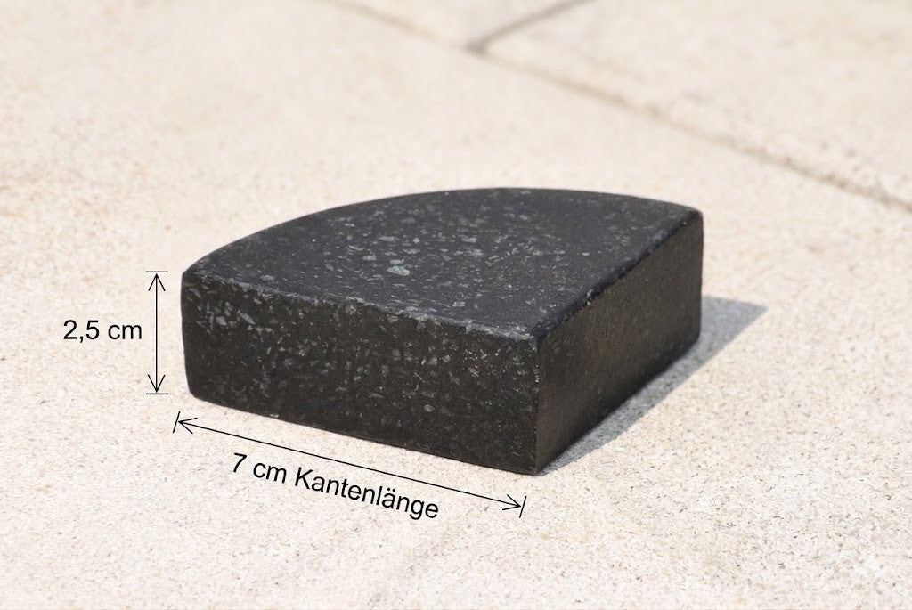 Kübelfüsse  Untersetzer Terrazzo schwarz frostfest sehr stabil  7cm  6er Set