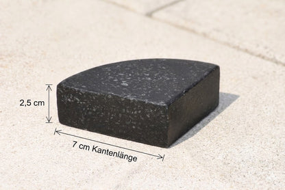 Kübelfüsse  Untersetzer Terrazzo schwarz frostfest sehr stabil  7cm  6er Set
