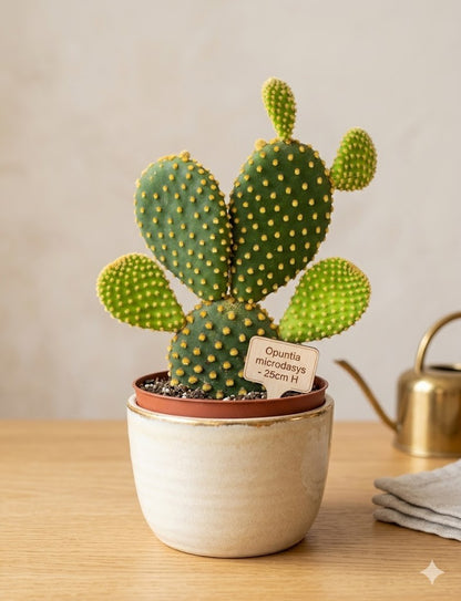 Opuntia microdasys - Goldpunktkaktus - Hasenohrkaktus - 25cm - Zimmerpflanze