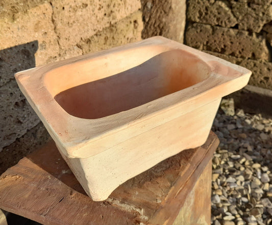 Pflanzkasten,Blumenkasten,rechteckig,sandfarben,tunesische Handarbeit,27cm