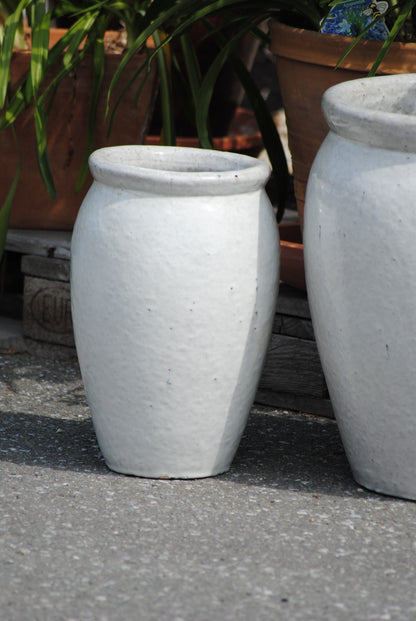 Pflanzkübel,Vase,Pflanzgefäß,antik weiß,frostfest!2 Größen wählbar,40 oder 50 cm