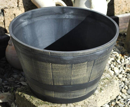 Pflanzgefäß Pflanzwanne Miniteich Kunststoff in Holzoptik in 3 Größen 30-50 cm