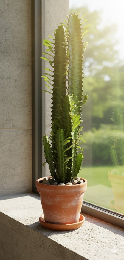 Euphorbia Trigona ca.70cm hoch- Afrikanischer Milchbaum,Sukkulente, 17cm Topf
