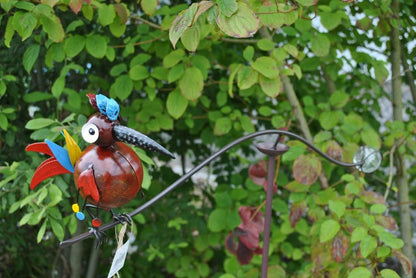 Windspiel Gartenwippe mit hübschem bunten Metallvogel 100cm hoch SArt.259