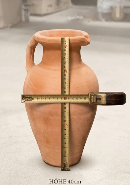 Amphore Krug Vase 1 Henkel rötliche Terracotta Tunesische Handarbeit 40cm hoch