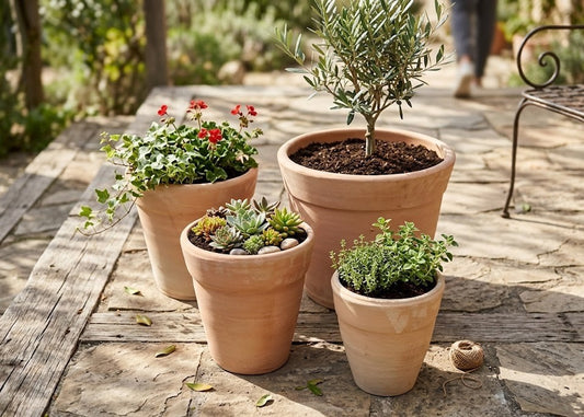 Pflanzkübel,Blumentopf,konisch,sandfarben,Terracotta ,frostfest!3 Größen wählbar