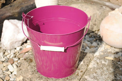 Zinkeimer,farbig lackiert,24cm,ca.5ltr.,in zwei hübschen Farben wählbar