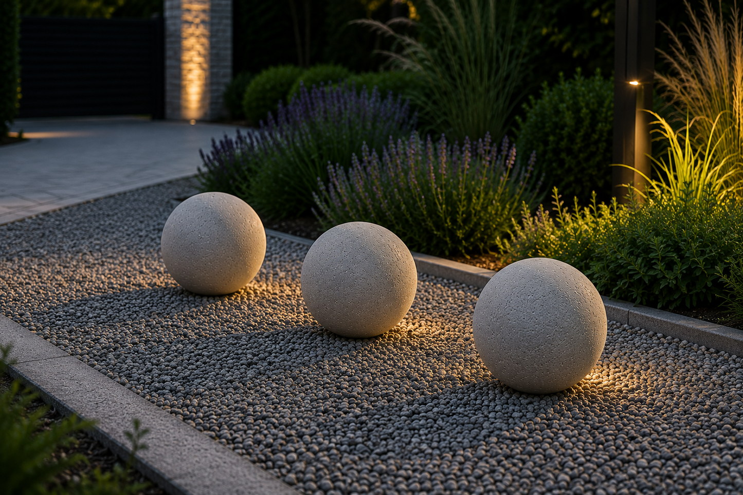 Beton Dekokugel Ø 29cm  Gartenkugel Zementkugel Wetterfest Terrasse Modern