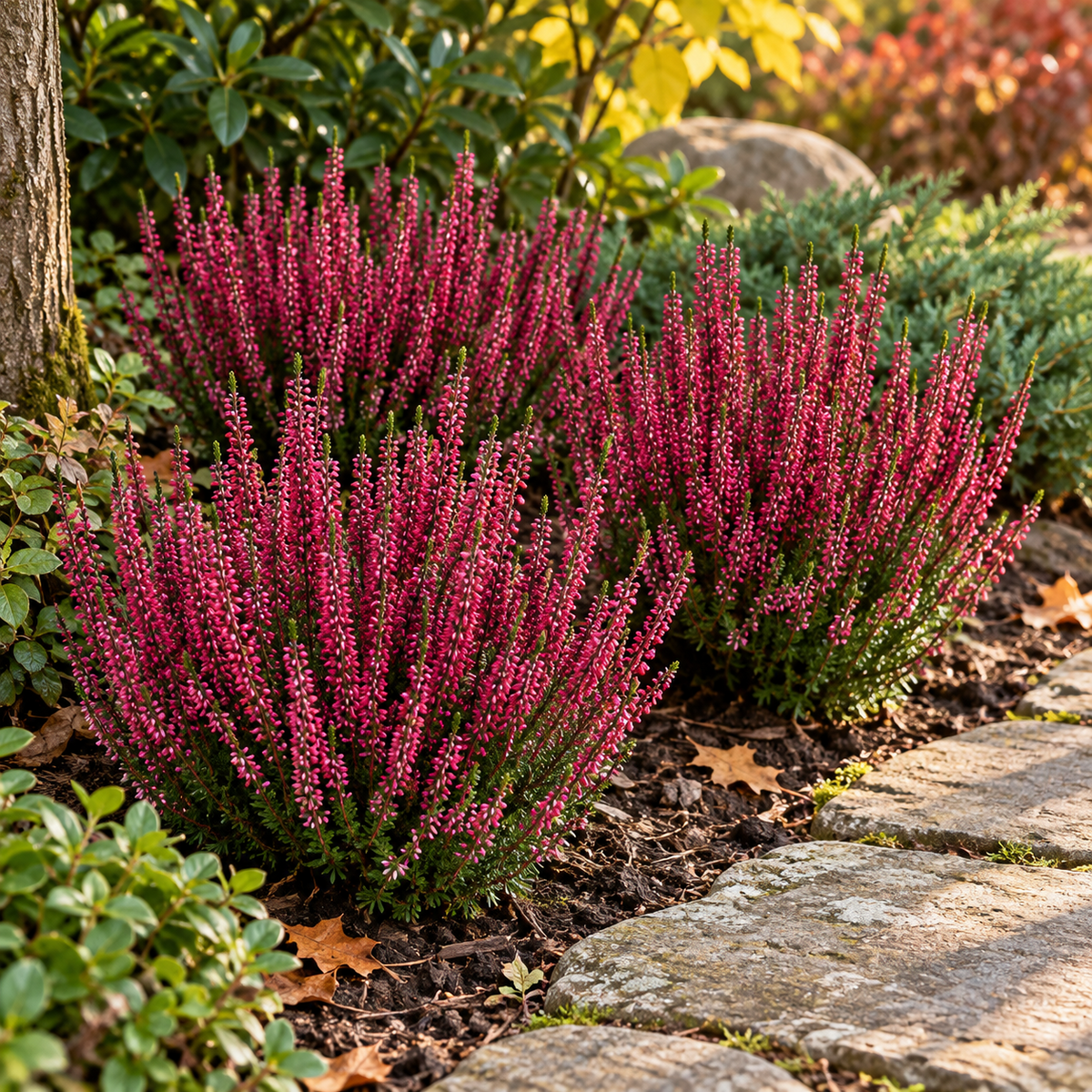 Heide Garden Girls Knospenheide Calluna vulgaris Winterhart Mix Rot Twin 3-9er