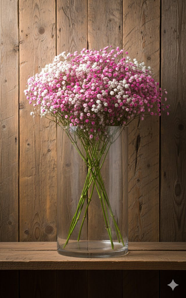 Schleierkraut Strauß 50cm | Frische Wolken-Optik | Enormes Volumen | 4 Farben