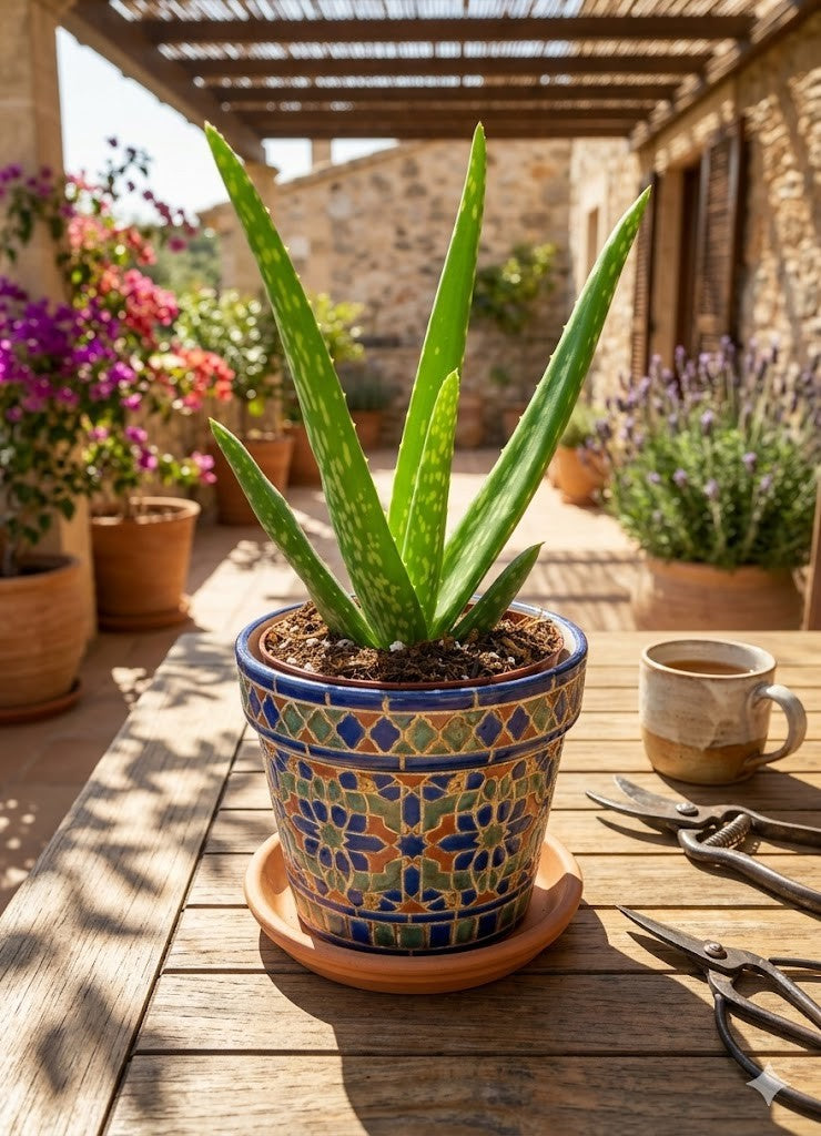 Echte Aloe Vera medizinisch Kosmetik 25cm sehr üppige Pflanzen im 12er Topf