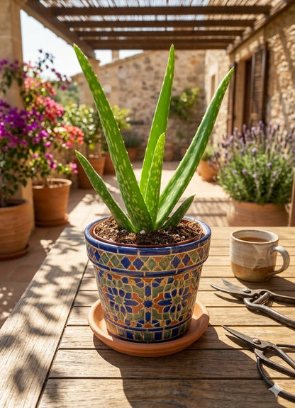 Echte Aloe Vera medizinisch Kosmetik 25cm sehr üppige Pflanzen im 12er Topf
