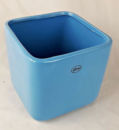 Übertöpfe hellblau eckig modernes schlichtes Design von 7cm bis zu 15cm lieferba