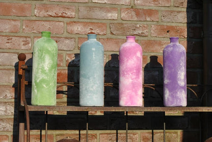 Glasvase,Flasche,gefrostet,4 wunderschöne Farben wählbar,33cm hoch