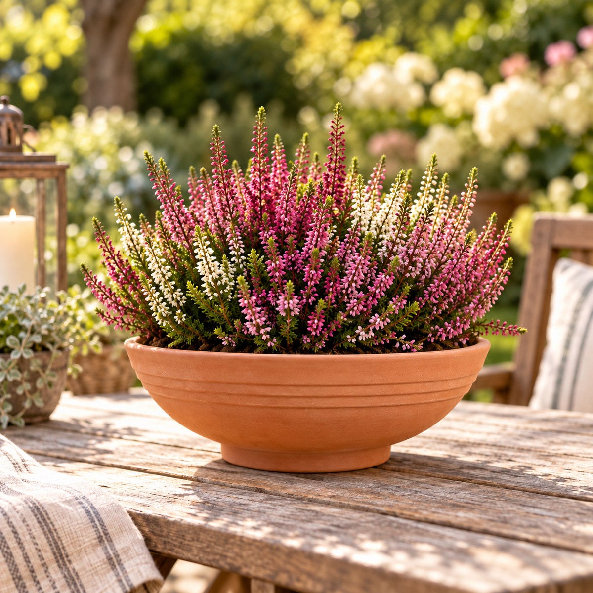 Terracotta Pflanzschale 25 cm Tonschale mit Ablaufloch Grab Garten Deko Schale