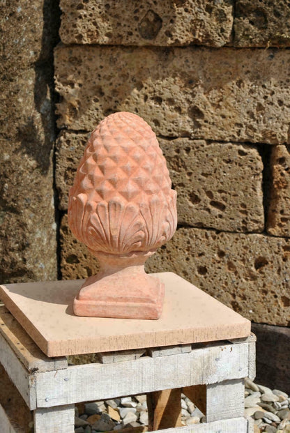 Zapfen Pinienzapfen helles Terracotta Gartendeko 2 Größen wählbar
