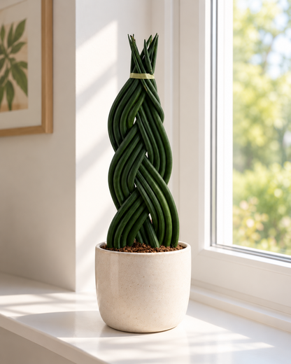 Sansevieria Cylindrica ca. 45 cm Bogenhanf Zimmerpflanze Gerade & Geflochten