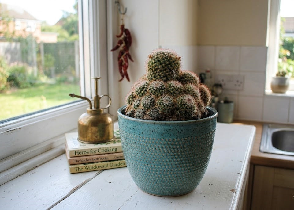 Große Mammillaria Kakteengruppe im 14er Topf viele Kindel Kaktus  Rarität K 40