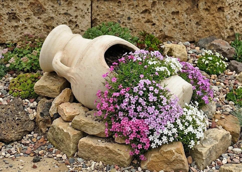 Liege-Amphore Pflanzgefäß Windlicht Terracotta Tunesische Handarbeit 50cm hoch