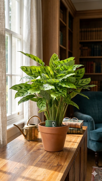 Calathea ca. 60cm Zimmerpflanze Korbmarante grün gemustert tropisch dekorativ