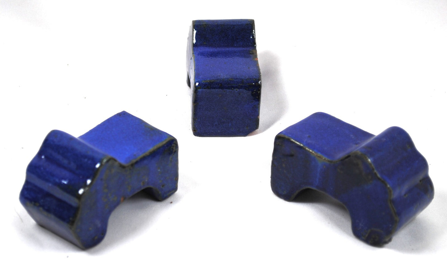 Kübelfüsse Untersetzer glasiertes Steingut sehr stabil 8cm 3er Set 3 Farben