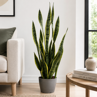 Bogenhanf Sansevieria Laurentii 85cm Zimmerpflanze Luftreinigend Pflegeleicht
