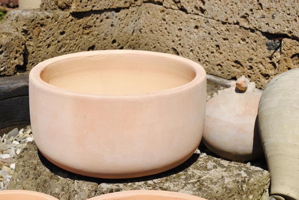 Pflanzschale Pflanzgefäß Blumentopf helles Terracotta frostfest!3 Größen wählbar