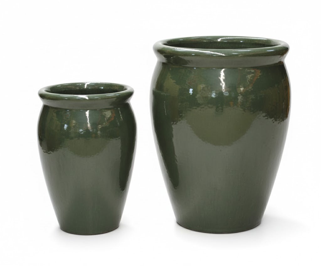 Pflanzkübel,Vase,Pflanzgefäß,jadegrün,frostfest!2 Größen wählbar,40 oder 50 cm