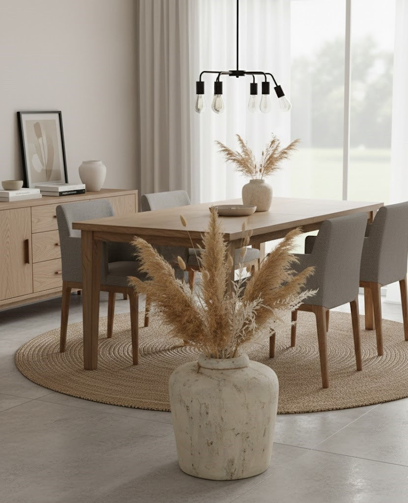 XXL Keramik Bodenvase Yaraya – Rustikales Design – Beige Old Sand – Unikat-45 cm