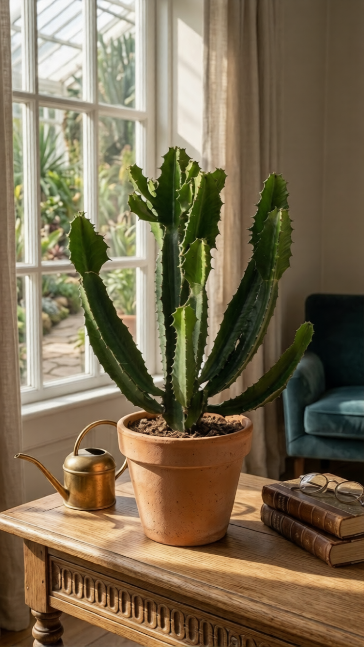 Euphorbia Candelabrum ca. 40cm Sukkulente Kaktus Optik Zimmerpflanze dekorativ