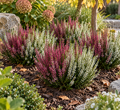 Heide Garden Girls Knospenheide Calluna vulgaris Winterhart Mix Rot Twin 3-9er