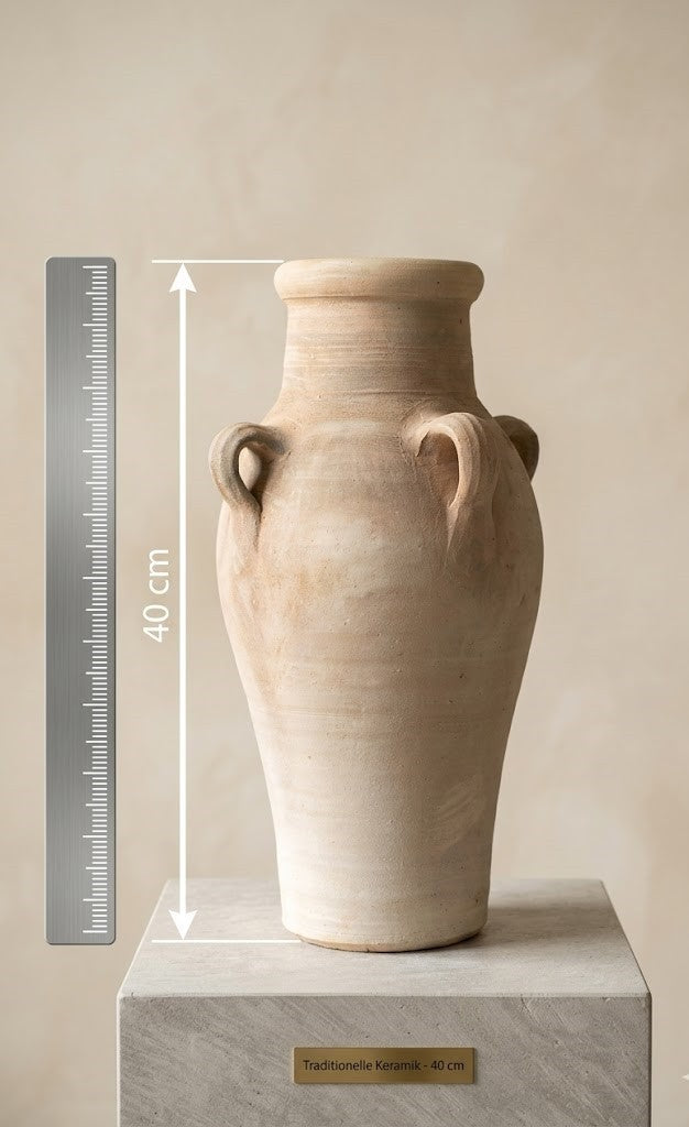 Amphore   4 Henkel Terracotta rustikale Tunesische Handarbeit 40cm hoch
