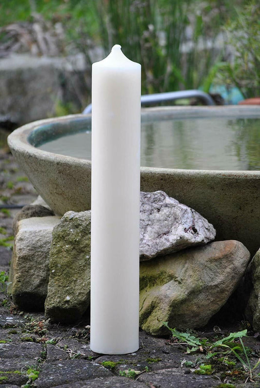 Altarkerze,weiß,500/80mm groß, Kirchenkerze Stumpenkerze Kerze f. Laterne